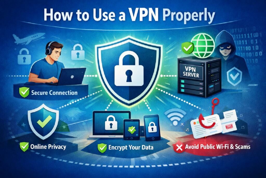 How to Use a VPN Properly in 2026 (What It Protects and What It Doesn’t)