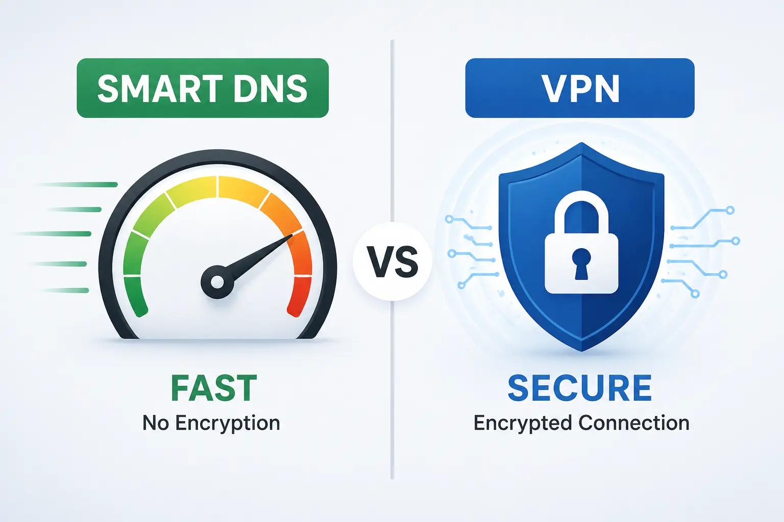 Smart DNS vs. VPN table